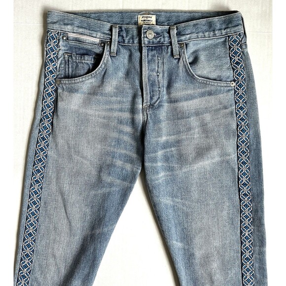 Citizens of Humanity Women's Crop Slim Emerson Jeans Size 24 Boho Side Stripe - Picture 5 of 16